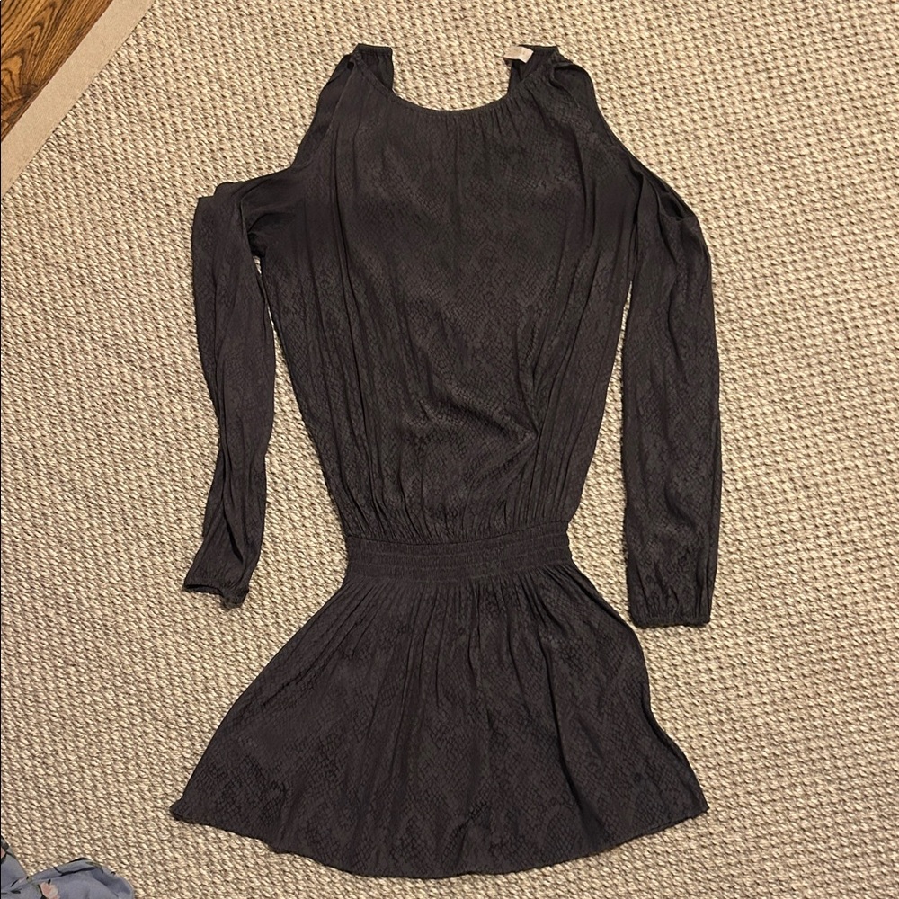 Ramy Brook Black Long Open Shoulder Sleeve Dress